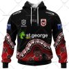 NRL St. George Illawarra Dragons Custom Name Number 2023 Indigenous Jersey Pullover Hoodie