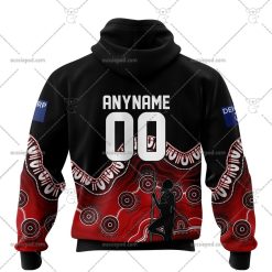 Alternative view of NRL St. George Illawarra Dragons Custom Name Number 2023 Indigenous Jersey Pullover Hoodie