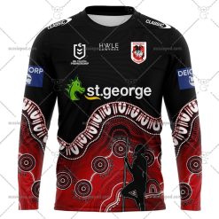 NRL St. George Illawarra Dragons Custom Name Number 2023 Indigenous Jersey Sweatshirt