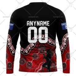 Alternative view of NRL St. George Illawarra Dragons Custom Name Number 2023 Indigenous Jersey Sweatshirt