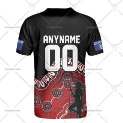 Alternative view of NRL St. George Illawarra Dragons Custom Name Number 2023 Indigenous Jersey T-Shirt