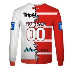 Alternative view of NRL St. George Illawarra Dragons Custom Name Number 2023 Mix Jersey V2 Sweatshirt