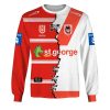 NRL St. George Illawarra Dragons Custom Name Number 2023 Mix Jersey V2 Sweatshirt