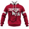 NRL St. George Illawarra Dragons Custom Name Number Retro 1921 Jersey Pullover Hoodie