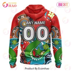 Alternative view of NRL St. George Illawarra Dragons Custom Name Number Special Design NAIDOC Zip Up Hoodie
