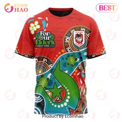 NRL St. George Illawarra Dragons Custom Name Number Special Design NAIDOC T-Shirt