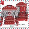 NRL St. George Illawarra Dragons Custom Name Number Ugly Christmas Sweater V3