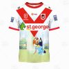 NRL St. George Illawarra Dragons Custom Name Number x Bluey Jersey 2020 T-Shirt