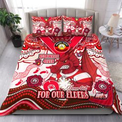 NRL St. George Illawarra Dragons Custom Text NAIDOC Week For Our Elders Doona Cover