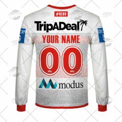 Alternative view of NRL St. George Illawarra Dragons Custosm Name Number 2022 Captains Run Charity Shield Jersey Sweatshirt