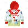 NRL St. George Illawarra Dragons x Bluey Jersey 2020 Kids Pullover Hoodie