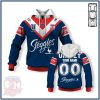 NRL Sydney Roosters Custom Name Number 2020 Home Jersey Pullover Hoodie