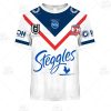 NRL Sydney Roosters Custom Name Number 2021 Away Jersey T-Shirt