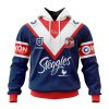 NRL Sydney Roosters Custom Name Number 2023 Home Jersey Pullover Hoodie