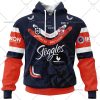 NRL Sydney Roosters Custom Name Number 2023 Indigenous Jersey Zip Up Hoodie