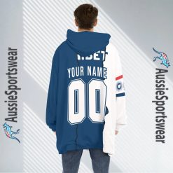 Alternative view of NRL Sydney Roosters Custom Name Number 2023 Mix Jersey Fleece Oodie