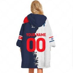 Alternative view of NRL Sydney Roosters Custom Name Number 2023 Mix Jersey V2 Fleece Oodie