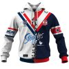NRL Sydney Roosters Custom Name Number 2023 Mix Jersey V2 Zip Up Hoodie