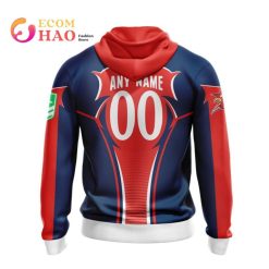 Alternative view of NRL Sydney Roosters Custom Name Number 2023 Special Zip Up Hoodie