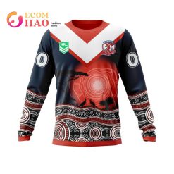NRL Sydney Roosters Custom Name Number Nature Jesey Sweatshirt
