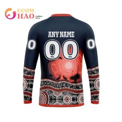 Alternative view of NRL Sydney Roosters Custom Name Number Nature Jesey Sweatshirt