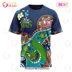 NRL Sydney Roosters Custom Name Number Special Design NAIDOC T-Shirt