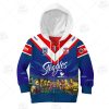 NRL Sydney Roosters Custom Name Number The Simpsons 2020 Halloween Jersey Kids Zip Up Hoodie
