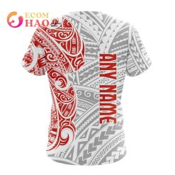 Alternative view of NRL Sydney Roosters Custom Name Polynesian T-Shirt