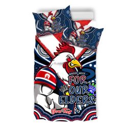 Alternative view of NRL Sydney Roosters Custom Text For Our Elsers Doona Cover