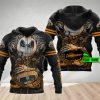 NRL Wests Tigers Custom Name Jack Skellington Zip Up Hoodie