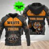 NRL Wests Tigers Custom Name Mascot Zip Up Hoodie