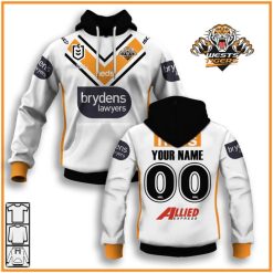 NRL Wests Tigers Custom Name Number 2019 Away Jersey Pullover Hoodie