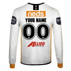 Alternative view of NRL Wests Tigers Custom Name Number 2019 Away Jersey Sweatshirt