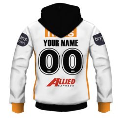 Alternative view of NRL Wests Tigers Custom Name Number 2019 Away Jersey Zip Up Hoodie