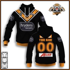 NRL Wests Tigers Custom Name Number 2020 Home Jersey Pullover Hoodie