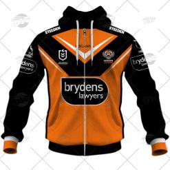 NRL Wests Tigers Custom Name Number 2022 Away Jersey Zip Up Hoodie
