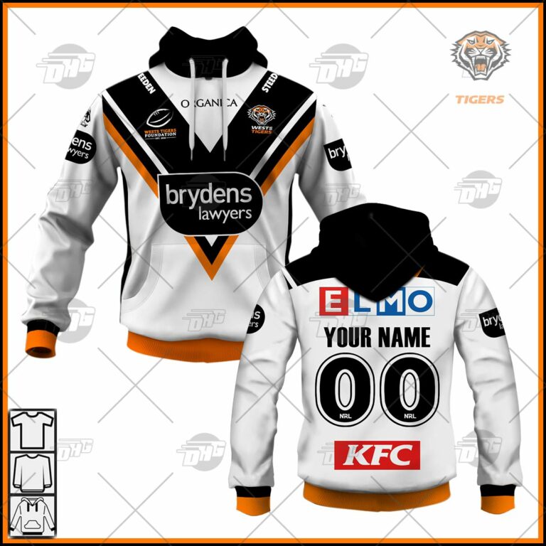 NRL Wests Tigers Custom Name Number 2022 Captains Run Jersey Pullover Hoodie
