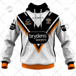 Alternative view of NRL Wests Tigers Custom Name Number 2022 Captains Run Jersey Pullover Hoodie