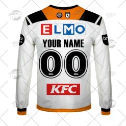 Alternative view of NRL Wests Tigers Custom Name Number 2022 Captains Run Jersey Sweatshirt
