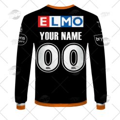Alternative view of NRL Wests Tigers Custom Name Number 2022 Home Jersey Sweatshirt