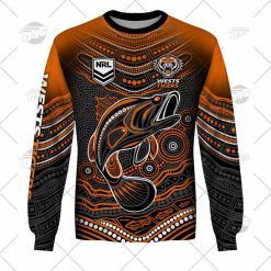 NRL Wests Tigers Custom Name Number 2022 Indigenous 2022 Fishing Jersey Sweatshirt