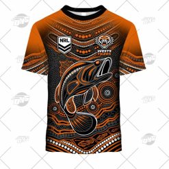 NRL Wests Tigers Custom Name Number 2022 Indigenous 2022 Fishing Jersey T-Shirt