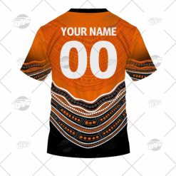 Alternative view of NRL Wests Tigers Custom Name Number 2022 Indigenous 2022 Fishing Jersey T-Shirt