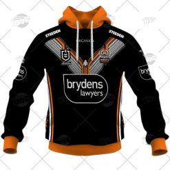 Alternative view of NRL Wests Tigers Custom Name Number 2022 Multicultural Jersey Pullover Hoodie