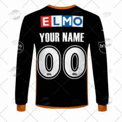 Alternative view of NRL Wests Tigers Custom Name Number 2022 Multicultural Jersey Sweatshirt