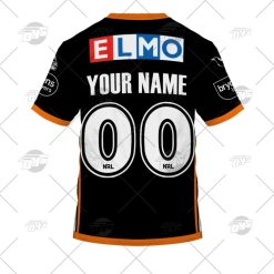 Alternative view of NRL Wests Tigers Custom Name Number 2022 Multicultural Jersey T-Shirt