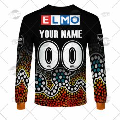 Alternative view of NRL Wests Tigers Custom Name Number 2022 Runout Tee Jersey Sweatshirt