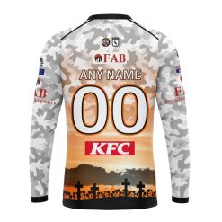 Alternative view of NRL Wests Tigers Custom Name Number 2023 ANZAC Day Jersey Sweatshirt