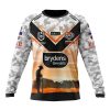 NRL Wests Tigers Custom Name Number 2023 ANZAC Day Jersey Sweatshirt