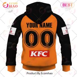 Alternative view of NRL Wests Tigers Custom Name Number 2023 Away Jersey Zip Up Hoodie